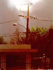 Arc fault on an overhead line